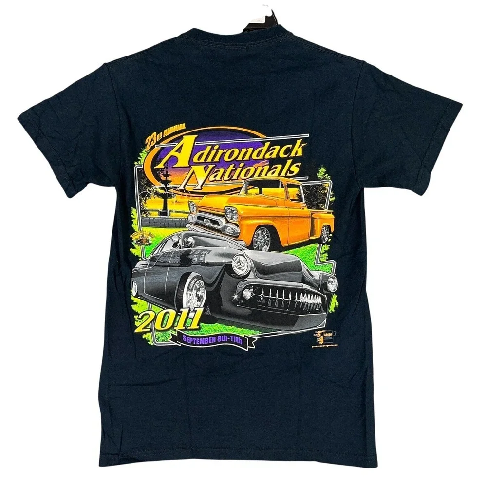 Adirondack Nationals‎ 2011 Car Show Mens S Lake George NY Hot Rod Graphic Shirt